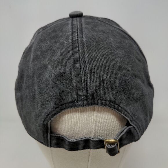 David & Young Women's Slideback Hat Gray OSFM Fuzzy Smiley Face Logo - Picture 7 of 11